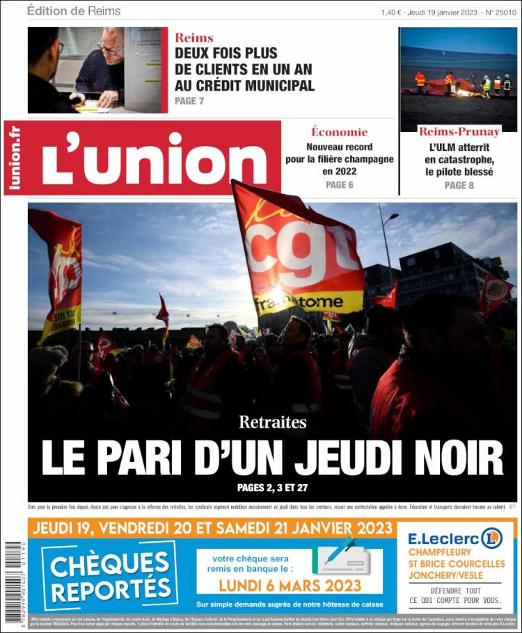 Portada de L'Union (Francia)