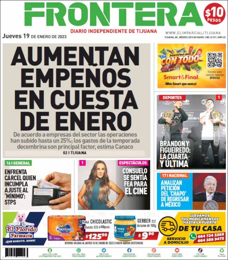 Portada de Frontera (México)