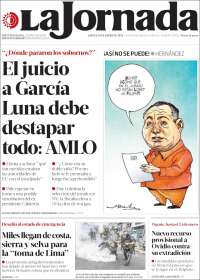 Portada de La Jornada (México)