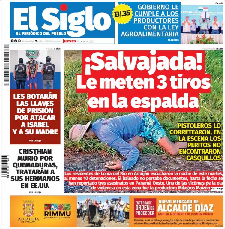 Portada de El Siglo (Panam&aacute;)