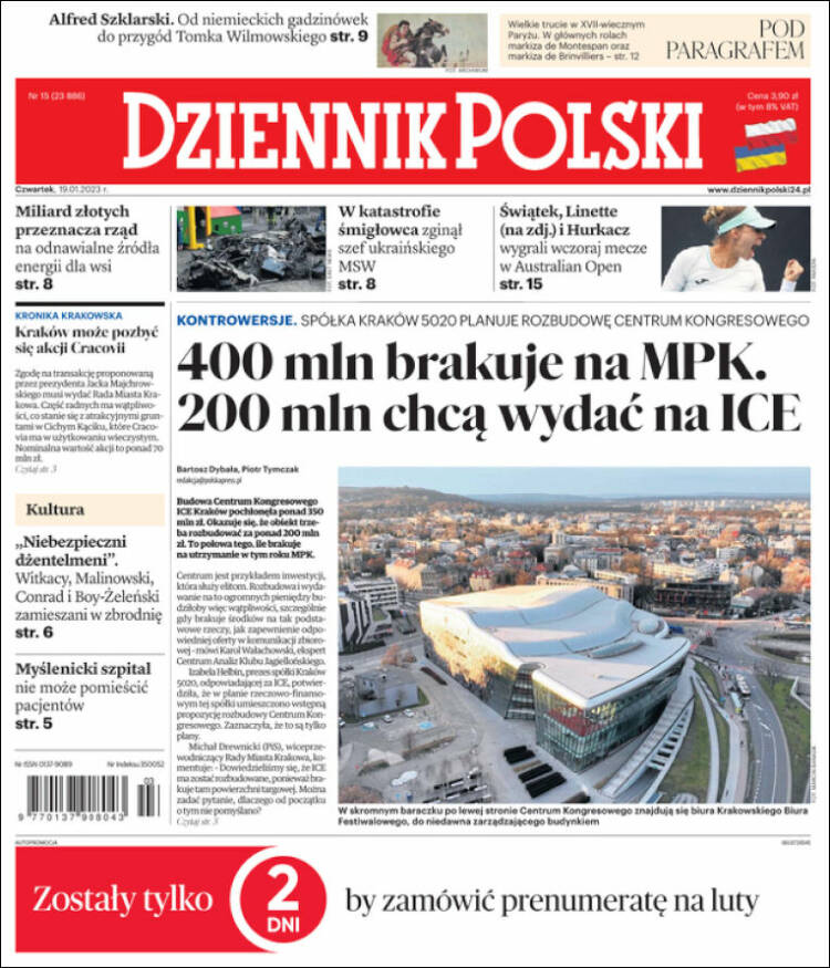 Portada de Dziennik (Polonia)
