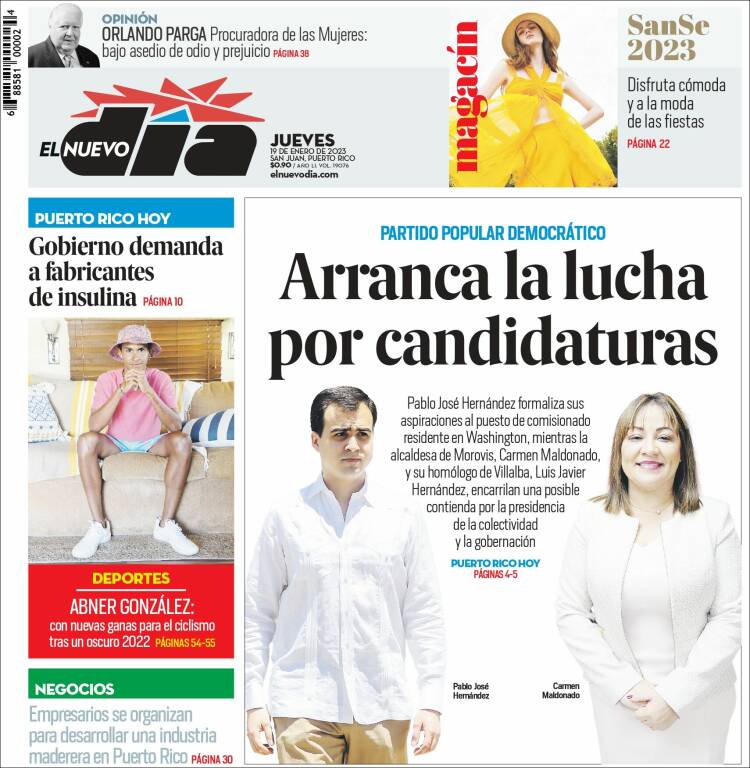Portada de El Nuevo Día (Puerto Rico)