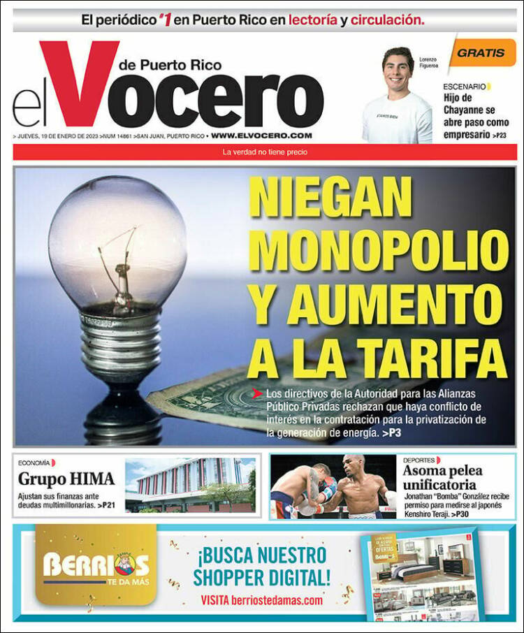 Portada de Vocero (Puerto Rico)