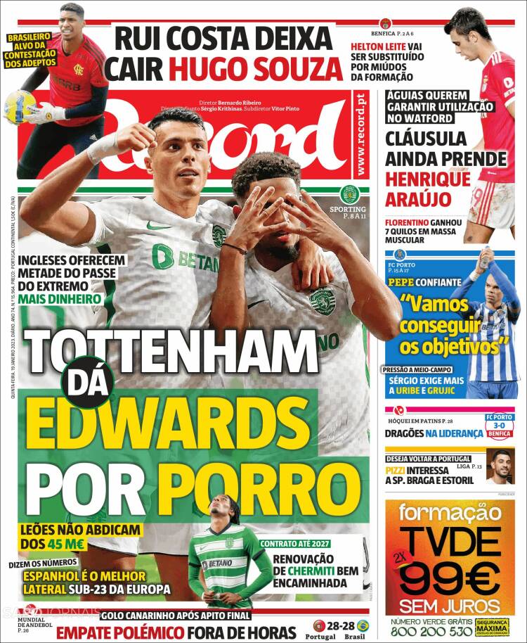 Portada de Record (Portugal)