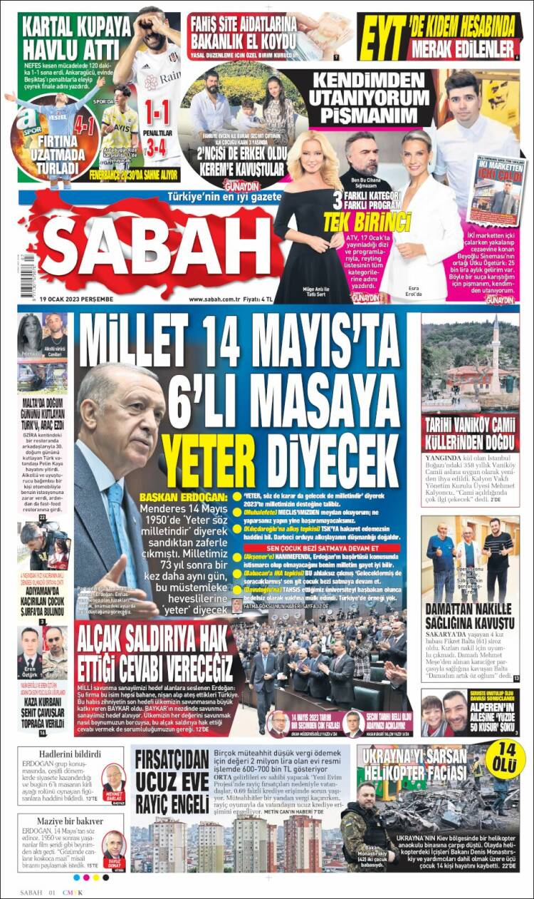 Portada de Sabah (Turqu&iacute;a)