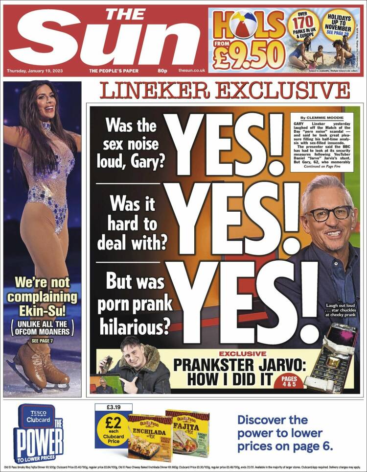 Portada de The Sun (Reino Unido)