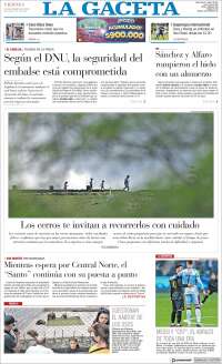 Portada de La Gaceta (Argentina)