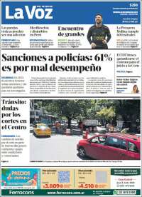 Portada de La Voz del Interior (Argentina)