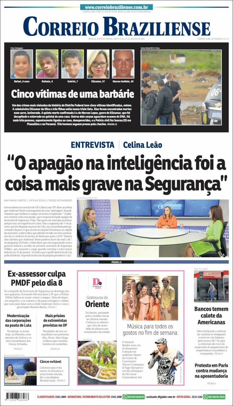 Portada de Correio Braziliense (Brasil)
