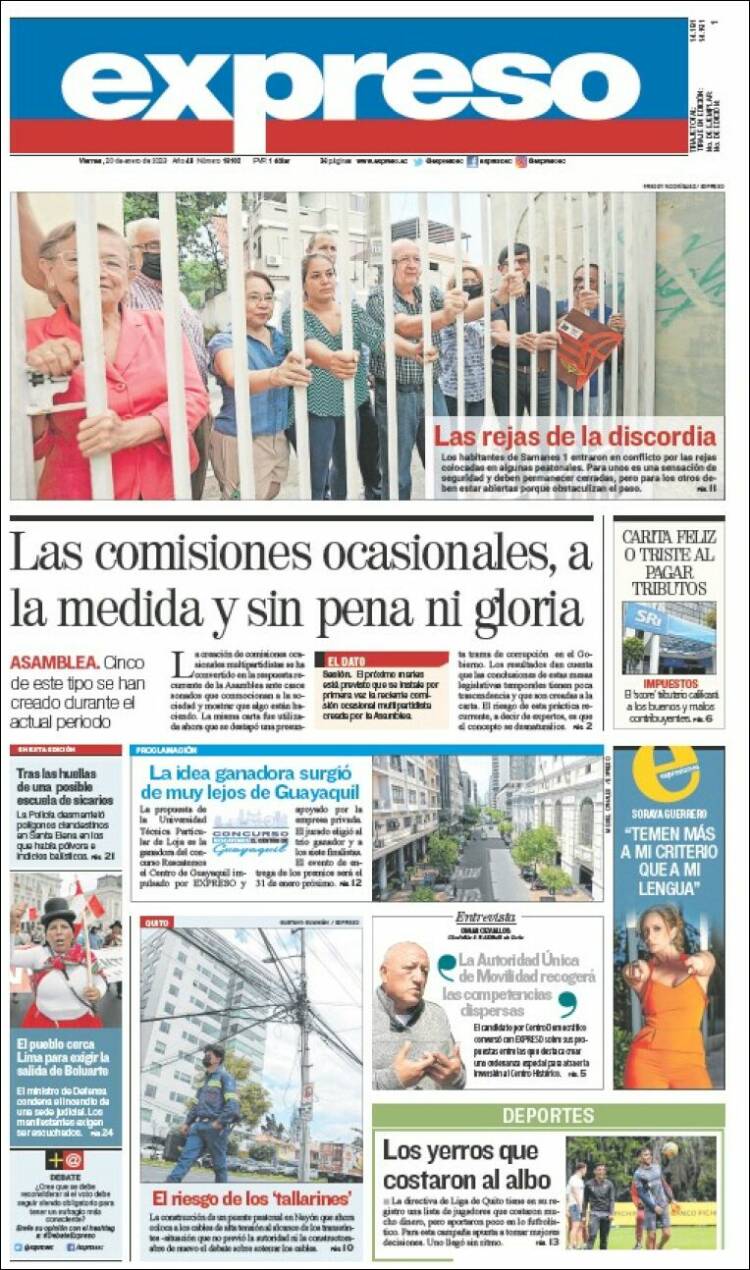 Portada de Expreso (Ecuador)