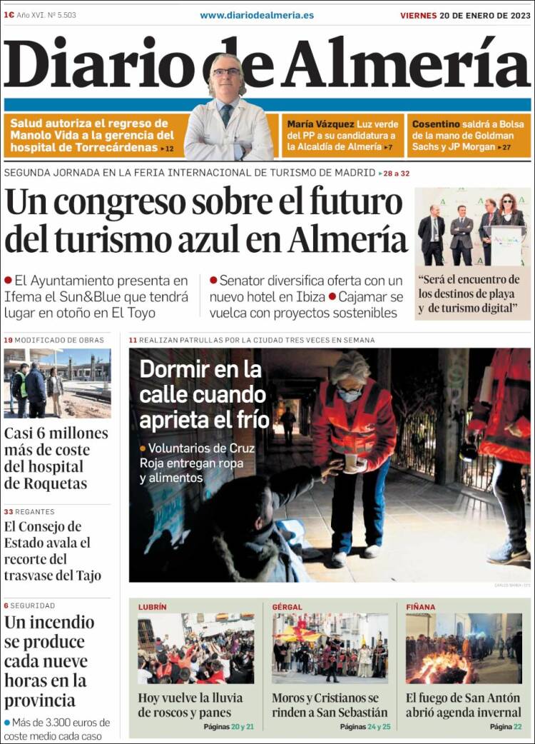 Portada de Diario de Almería (Espa&ntilde;a)