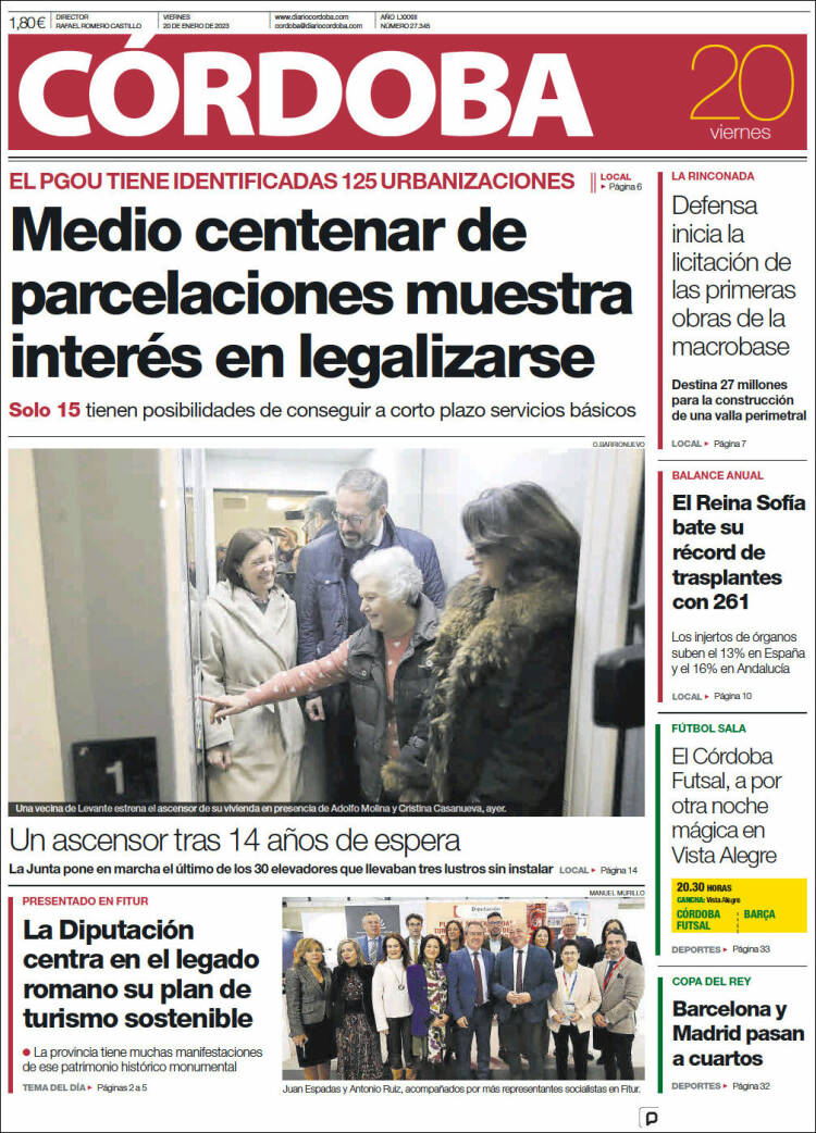 Portada de Diario de Córdoba (Espa&ntilde;a)