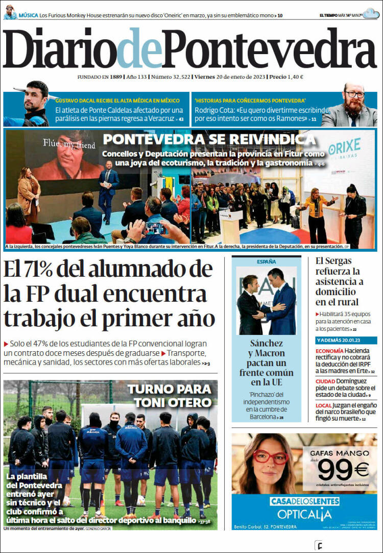 Portada de Diario de Pontevedra (Espa&ntilde;a)