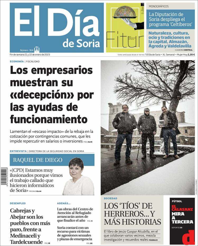 Portada de El Día de Soria (Espa&ntilde;a)