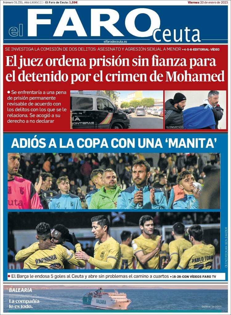 Portada de El Faro de Ceuta (Espa&ntilde;a)