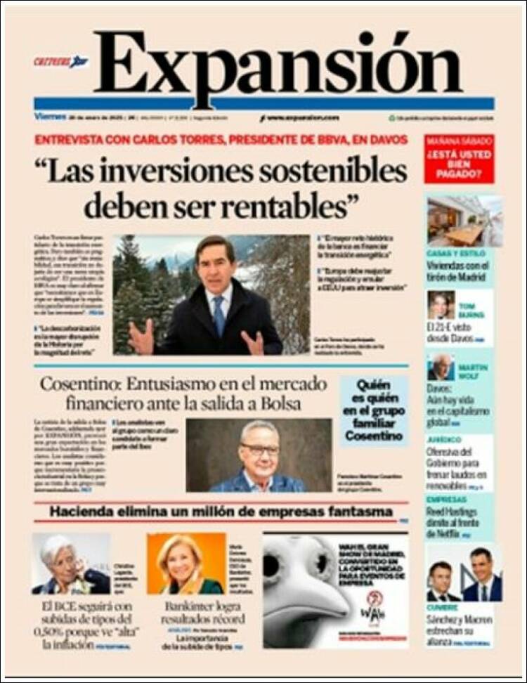 Portada de Expansión (Espa&ntilde;a)