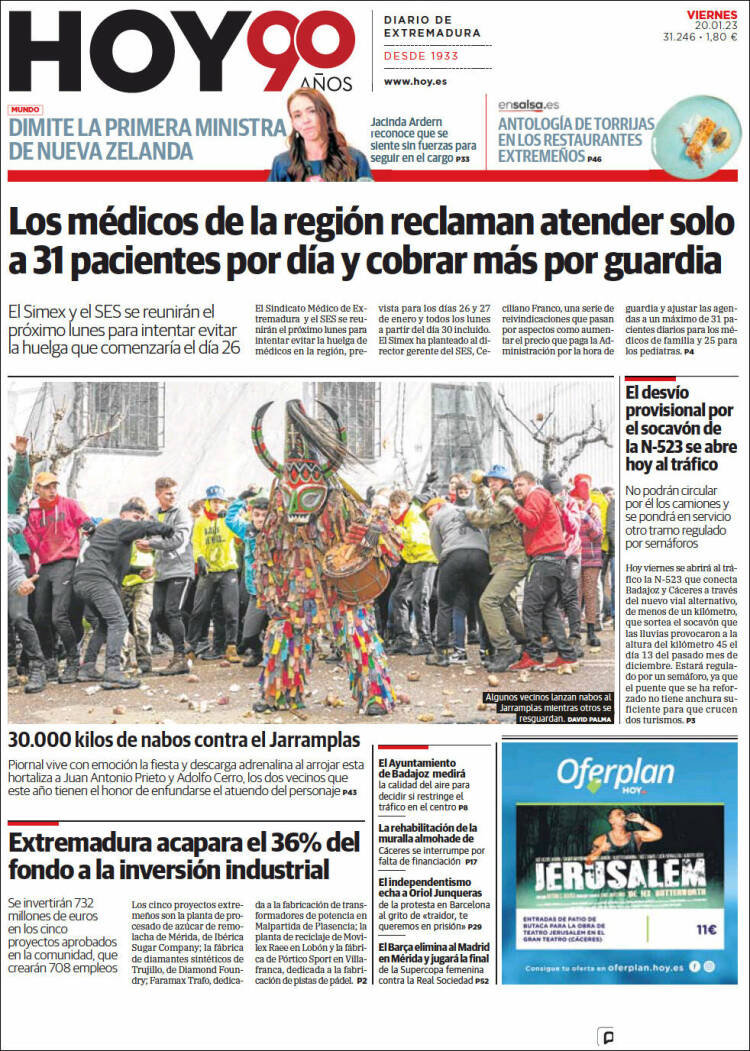 Portada de Hoy - Caceres (Espa&ntilde;a)