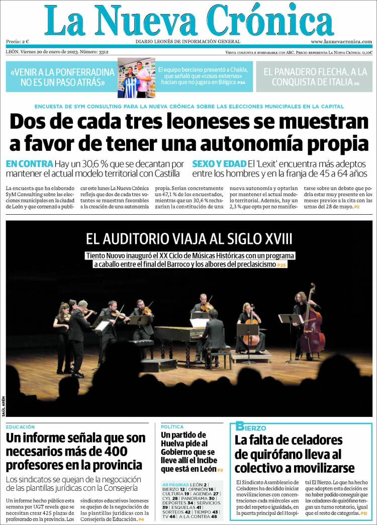 Portada de La Nueva Crónica (Espa&ntilde;a)