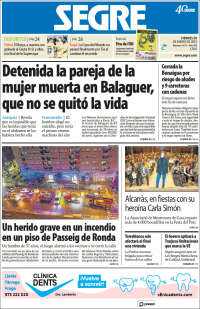 Portada de Segre  (Espa&ntilde;a)