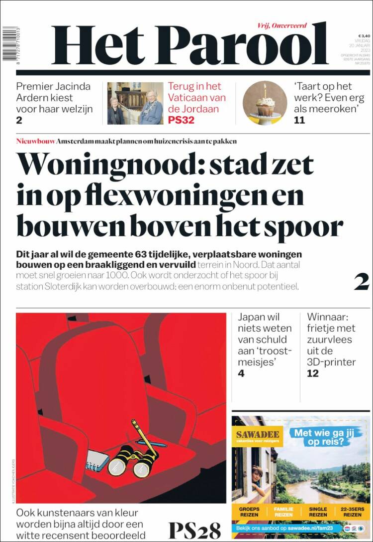 Portada de Het Parool (Pa&iacute;ses Bajos)