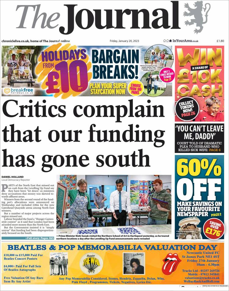 Portada de The Journal (Reino Unido)