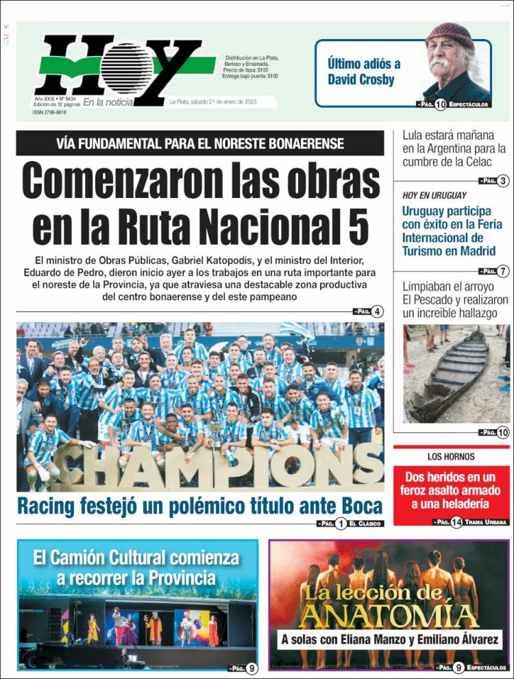 Portada de Diario Hoy (Argentina)