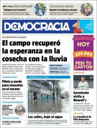 Portada de Diario Democracia (Argentina)