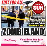 Portada de The Toronto Sun (Canadá)