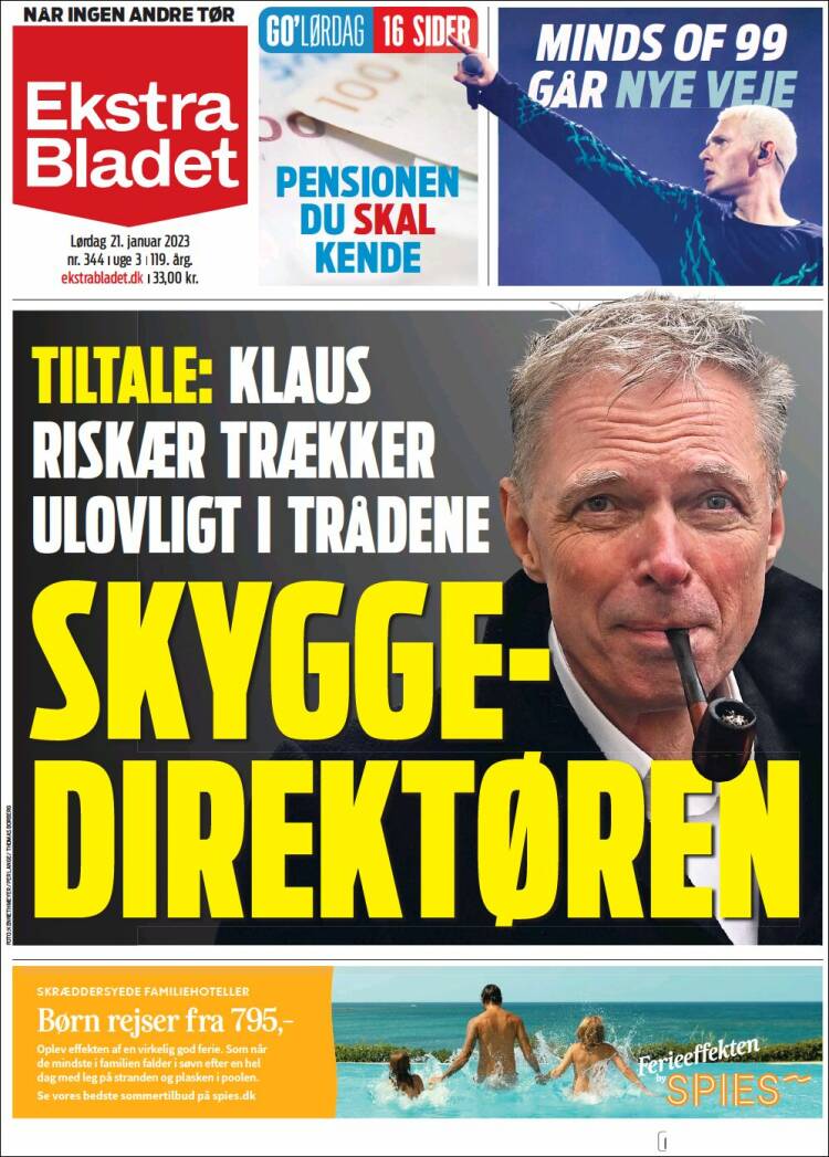 Newspaper Ekstra Bladet (Denmark). Newspapers In Denmark. Saturday's ...