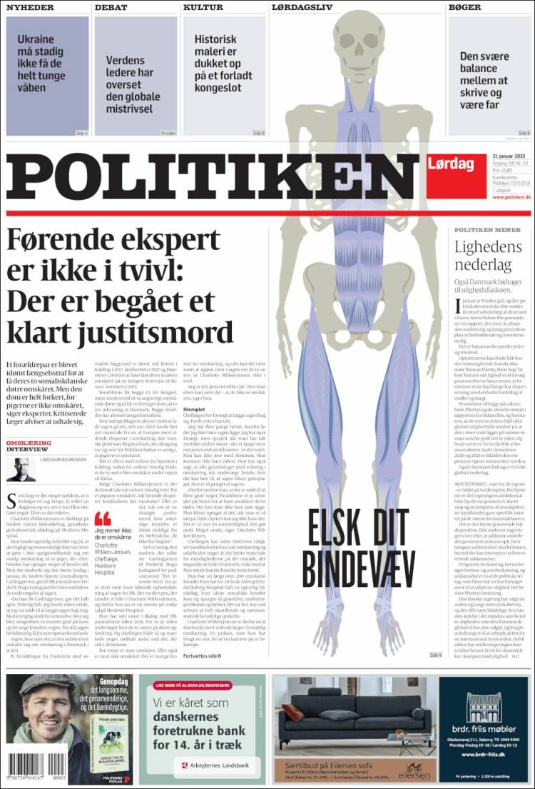 Portada de Politiken (Denmark)