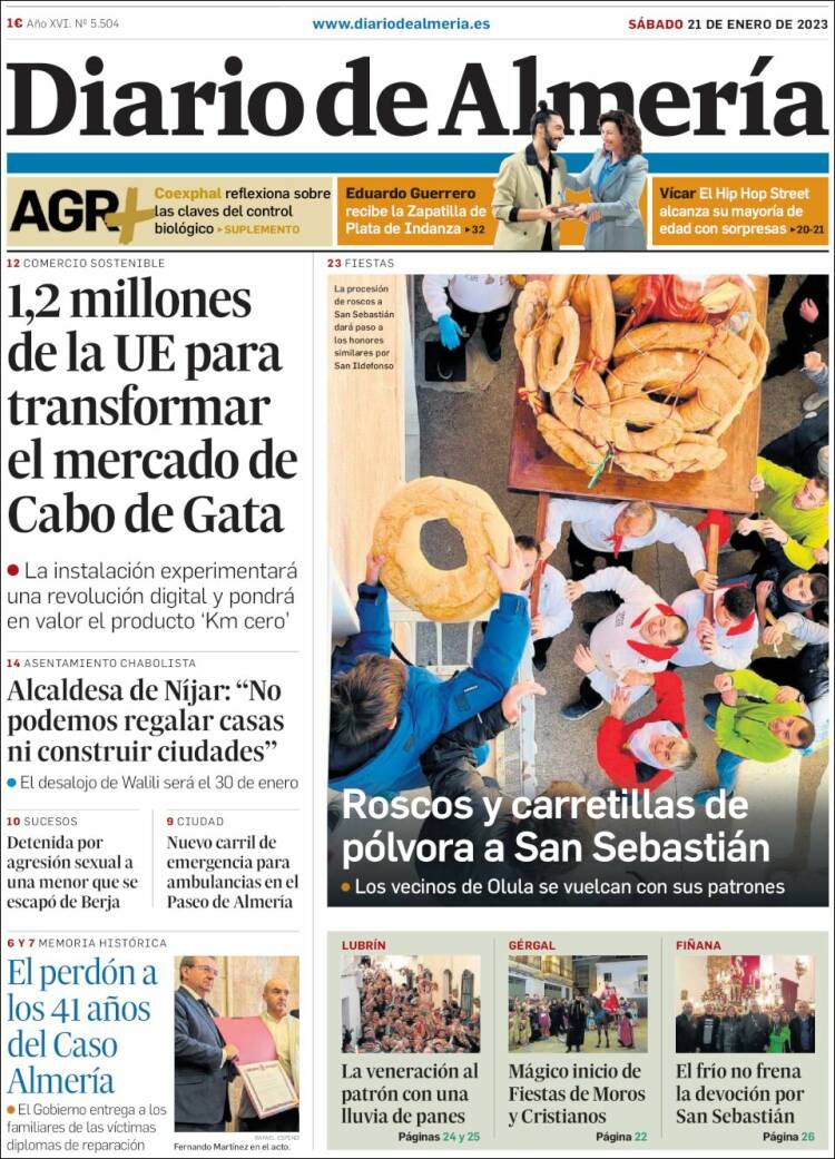 Portada de Diario de Almería (España)