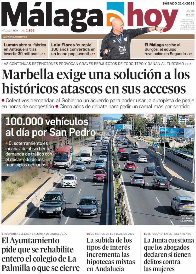 Portada de Málaga Hoy (España)