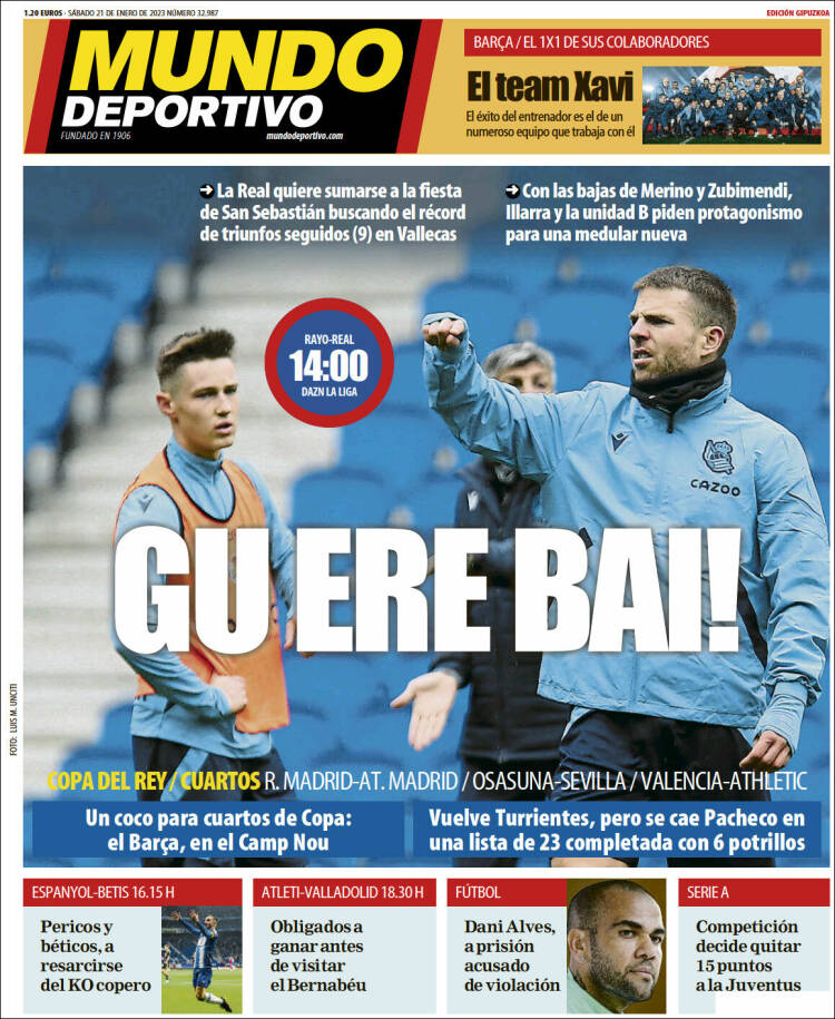 Portada de Mundo Deportivo Gipuzkoa (España)