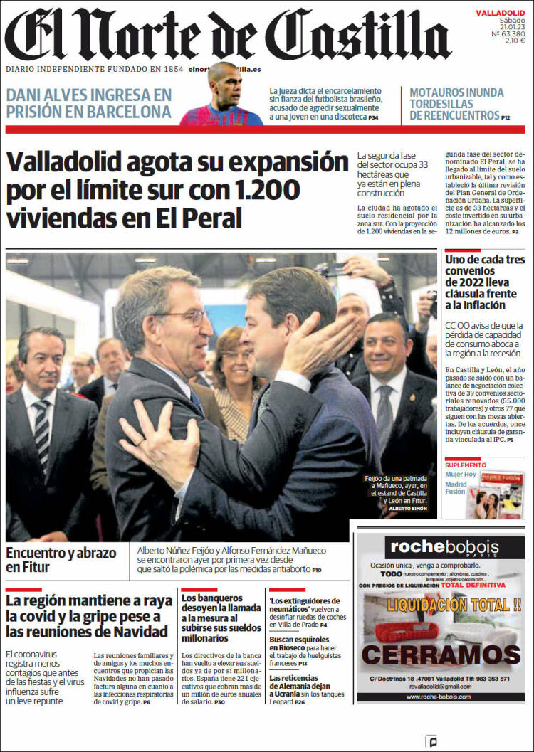 Portada de Norte de Castilla - Valladolid (Espagne)