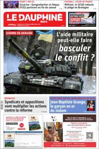 Portada de Le Dauphiné Libéré (France)