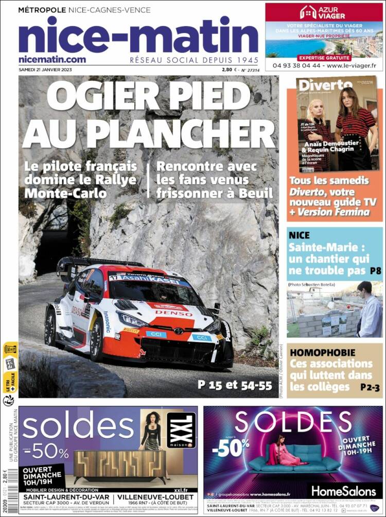 Portada de Nice-Matin (France)