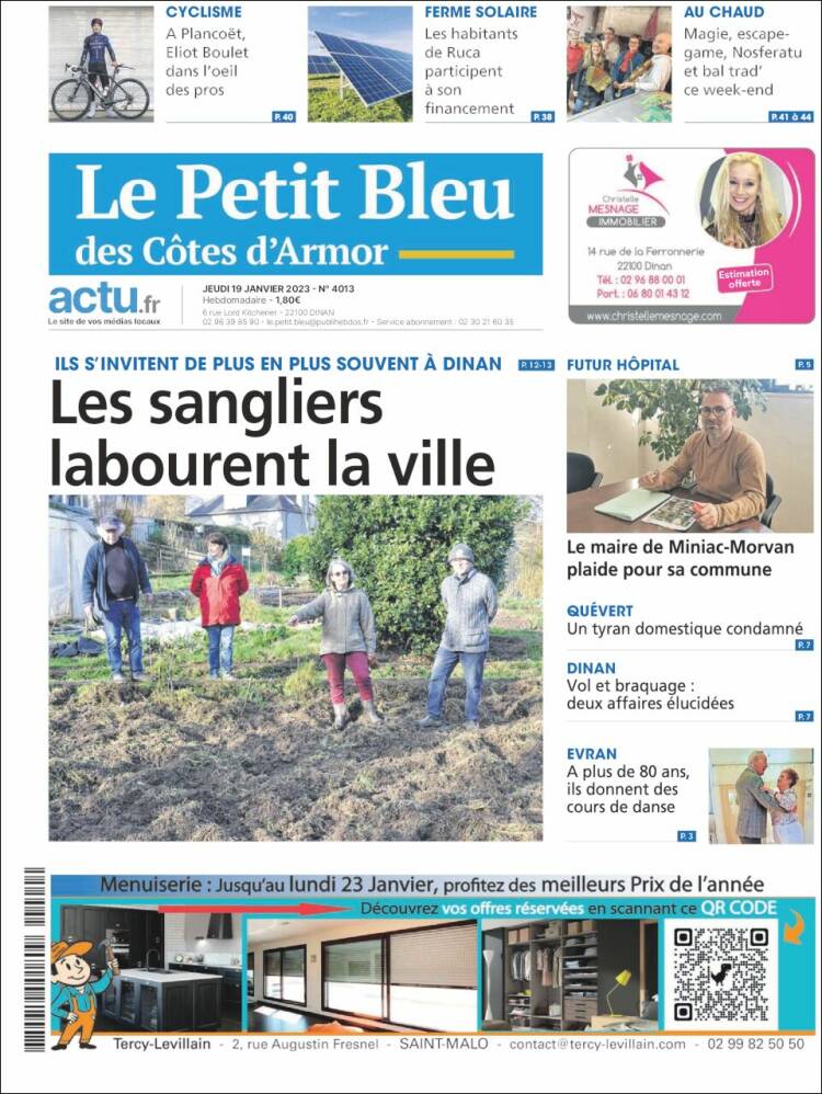 Portada de Le Petit Bleu (Francia)