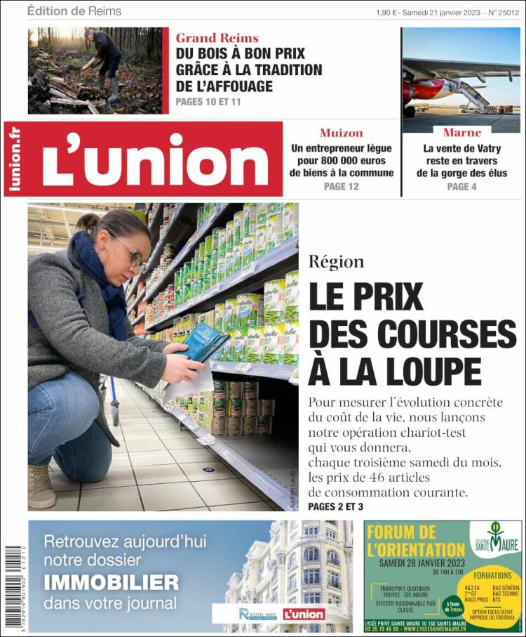 Portada de L'Union (Francia)