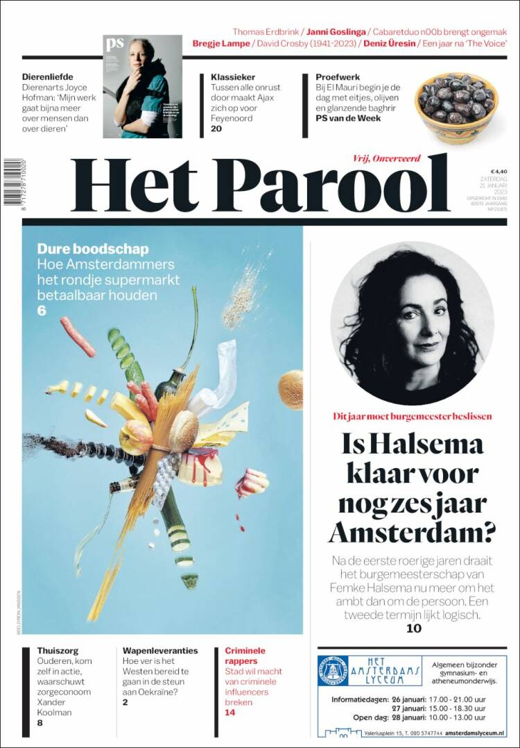 Portada de Het Parool (Pa&iacute;ses Bajos)