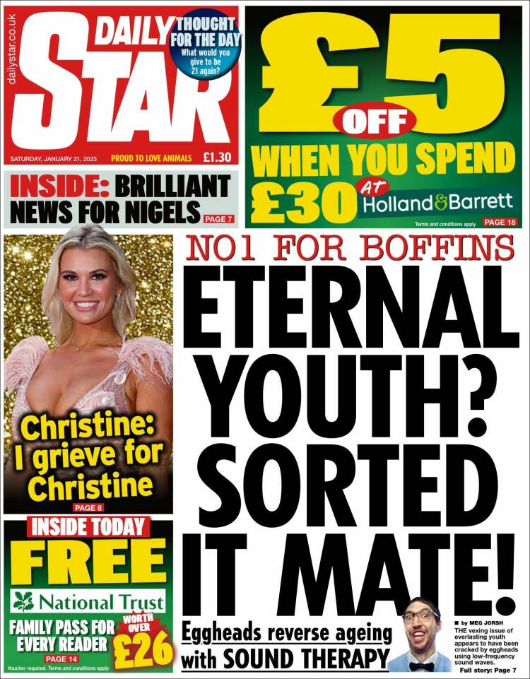 Portada de Daily Star (United Kingdom)