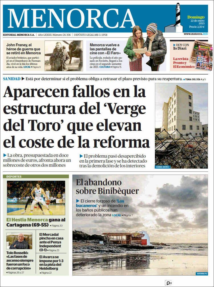 Portada de Menorca - Diario Insular (España)