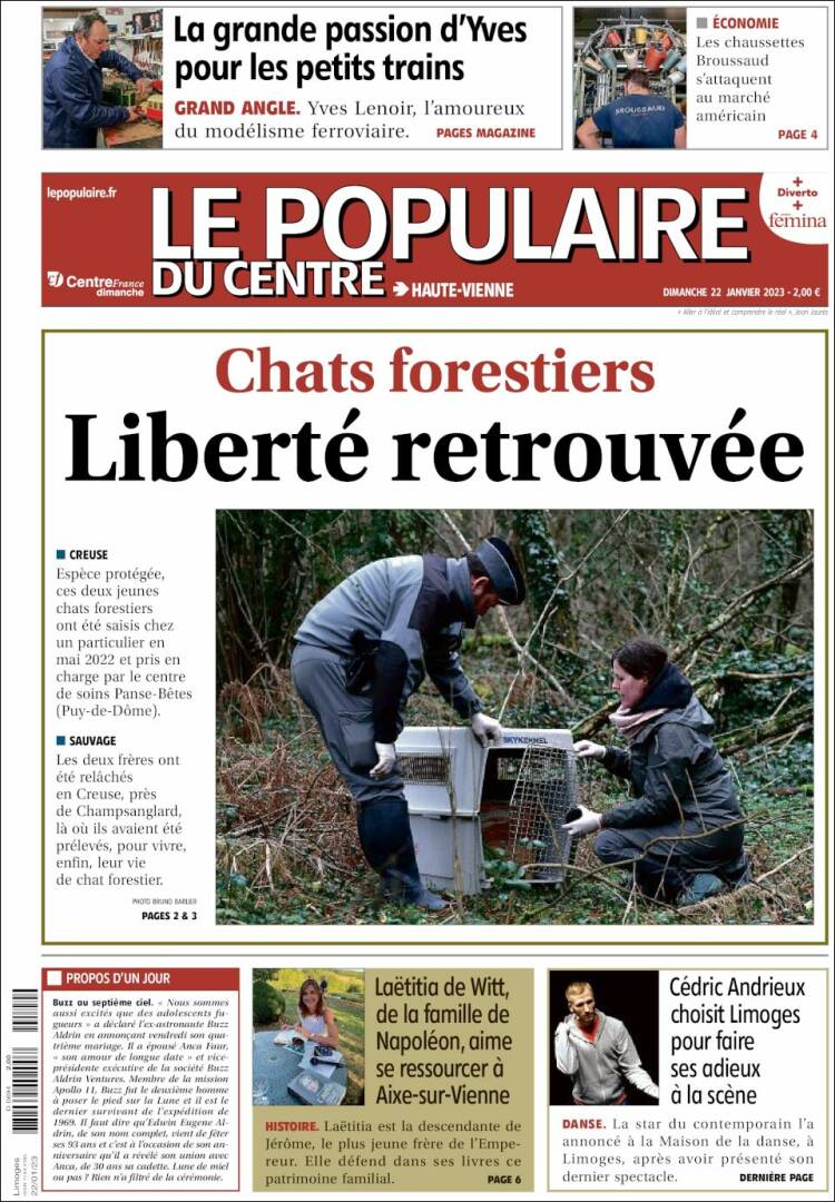 Portada de Le Populaire du Centre (Francia)