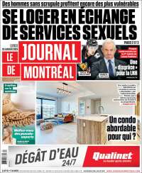 Portada de Le Journal de Montréal (Canada)