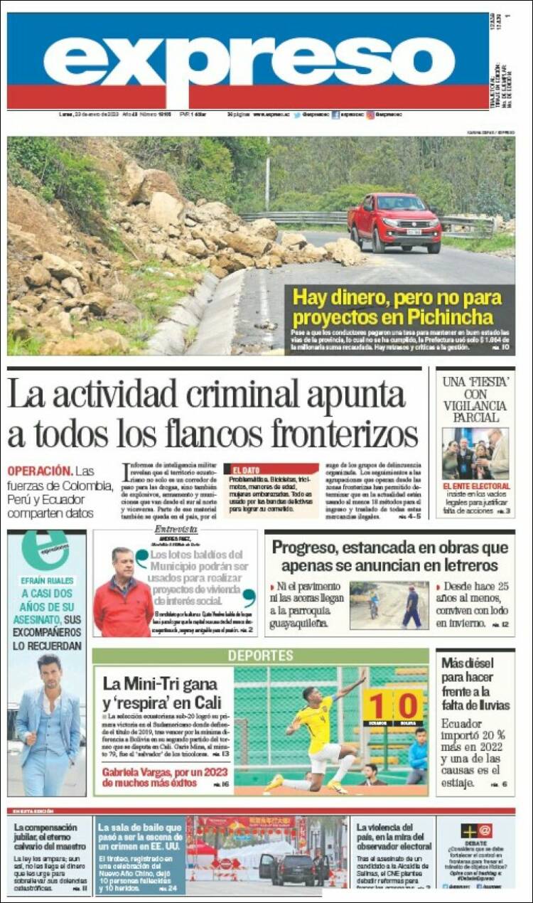 Portada de Expreso (Ecuador)