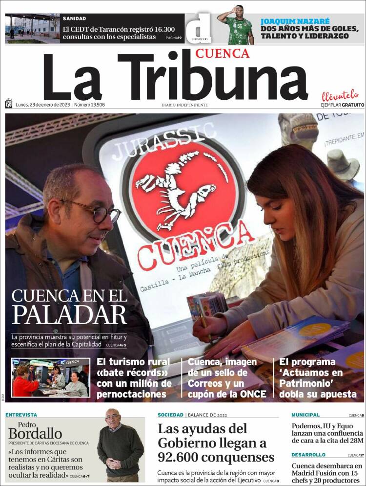 Portada de La Tribuna de Cuenca (España)