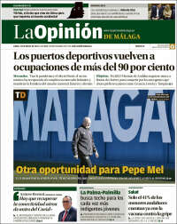 Portada de La Opinión de Málaga (España)