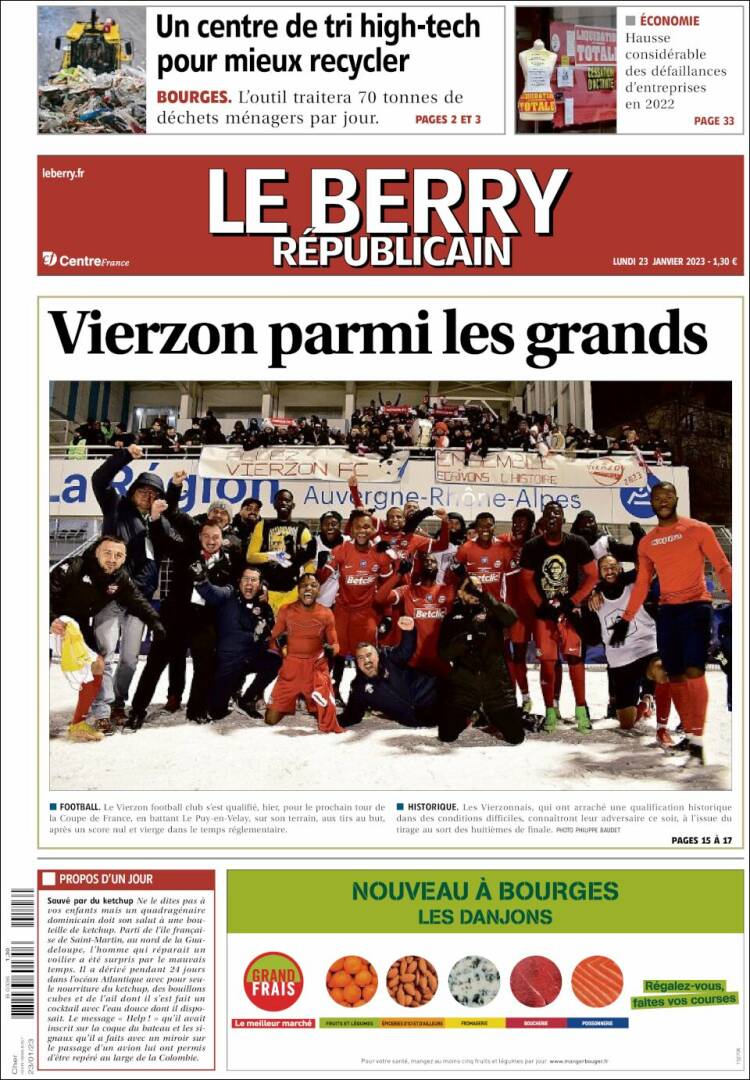Portada de Berry Republicain (Francia)