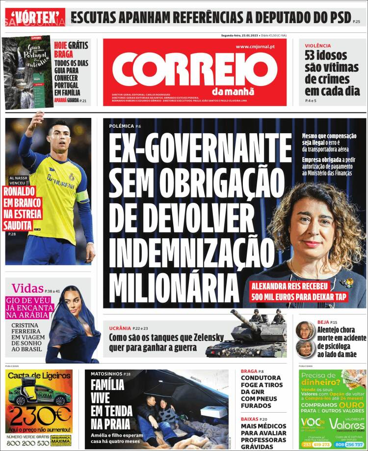 Portada de Correio da Manhã (Portugal)
