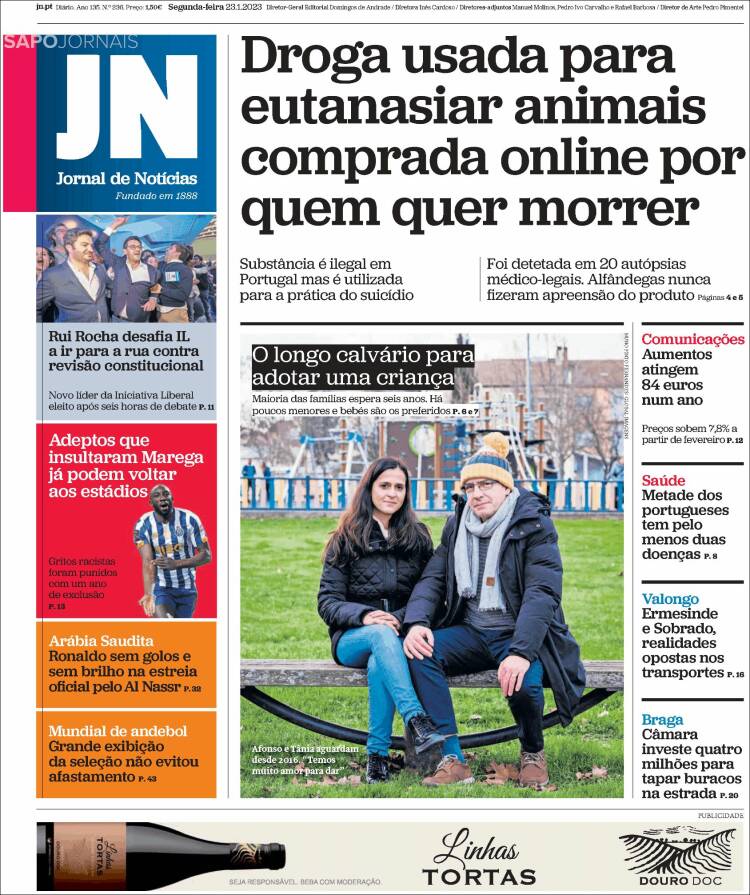 Portada de Jornal de Notícias (Portugal)