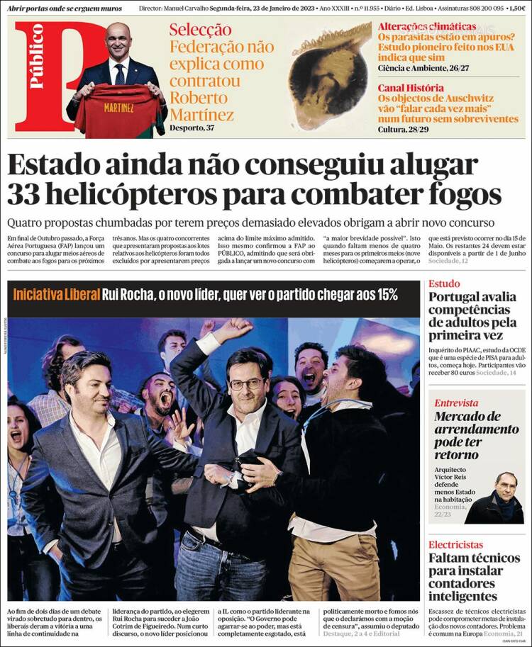 Portada de Público (Portugal)